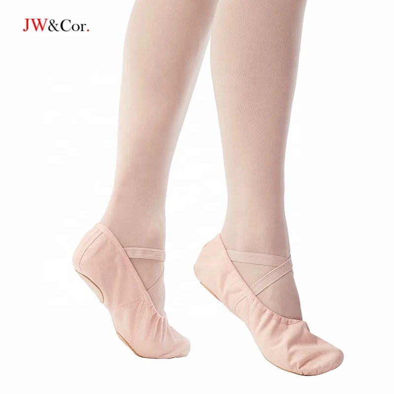 
JW OEM & ODM girls kids soft dance custom ballet shoes 