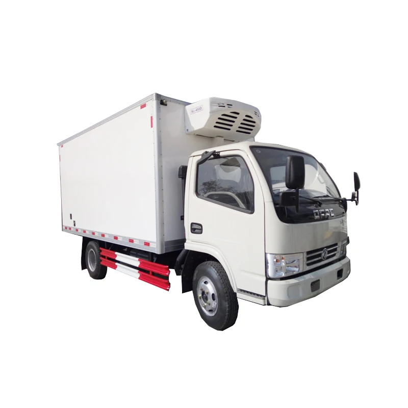 

5tons load light duty dongfeng refrigerated van for sale, White or optional