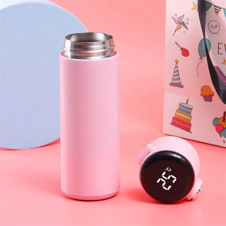 

2021 Smart Stainless Steel Double Wall Insulated Vacuum Thermos Coffee Bottle Led Temperature Display Intelligent Thermal bottle, Customized color