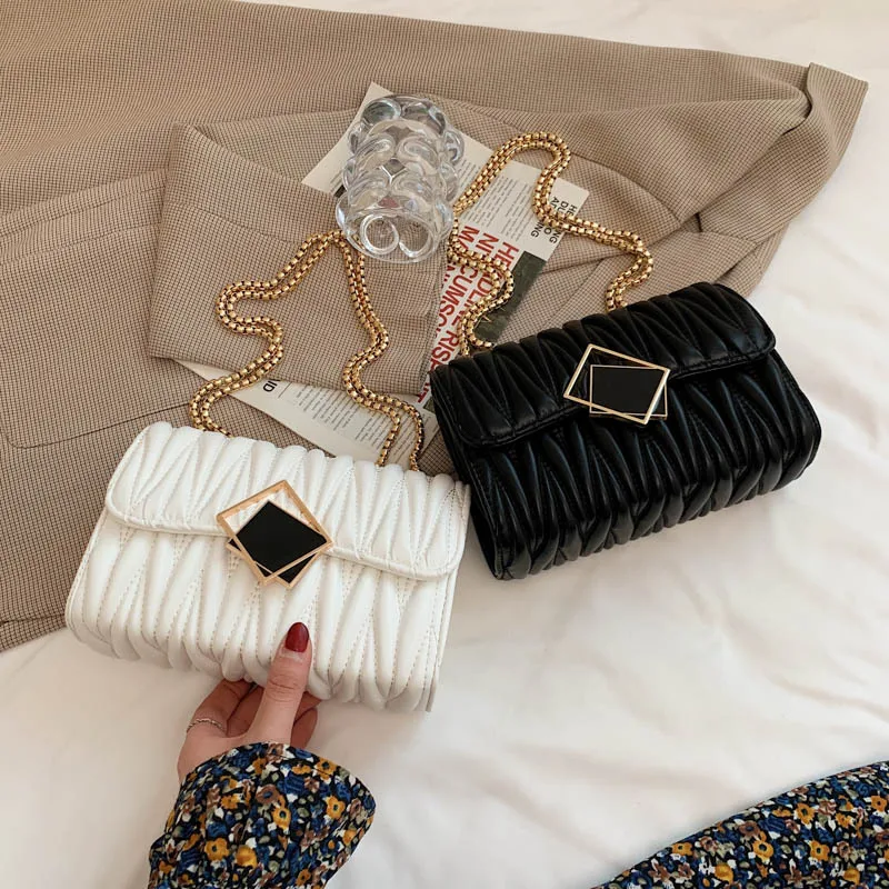 

Wholesale Ladies Tote Handbags Fashion Pleated Small Shoulder Bags Luxury Designer Handbags for Women