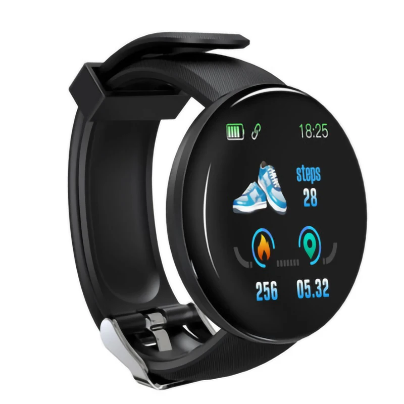 

D18S Round screen smart bracelet Color screen exercise meter sleep monitor heart rate multifunctional smart watch, 4 colors