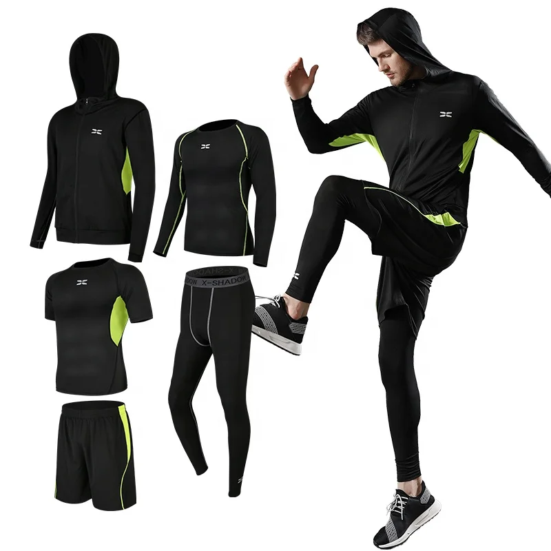 

drop shipping Custom Men Running Clothing Gym Sports Quick Dry Fitness Wear Sportswear Tracksuit