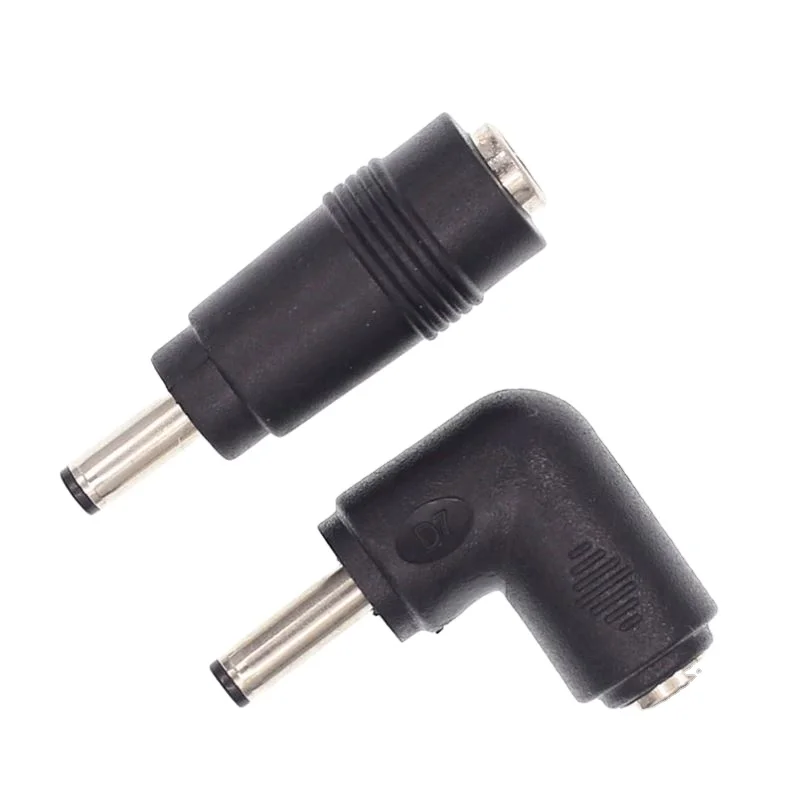 

1/2/5pcs 3.0x1.1 Male 5.5x2.1mm Female Plug 90/180 Degree Elbow DC Power Connector Adapter Notebook Computer 3.0*1.1 to 5.5*2.1