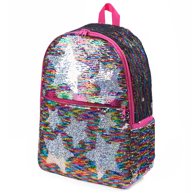 Teen Glitter Sparkly Back Pack Cute Elementary Book Bag Kids Sequin School Backpack Unisex Kids