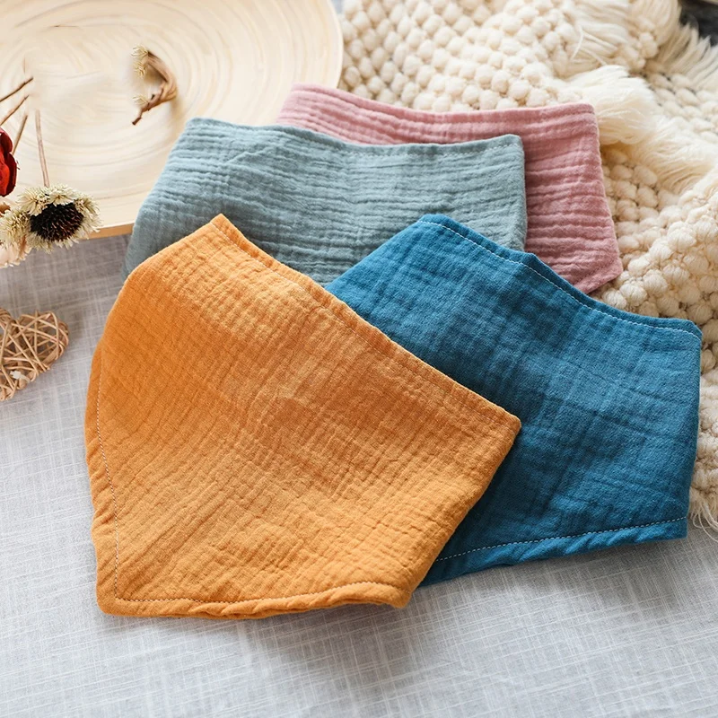 Newborn Absorbent Cloth Children Baby Bandana Bibs Burp Cloths Cotton Drool Bib
