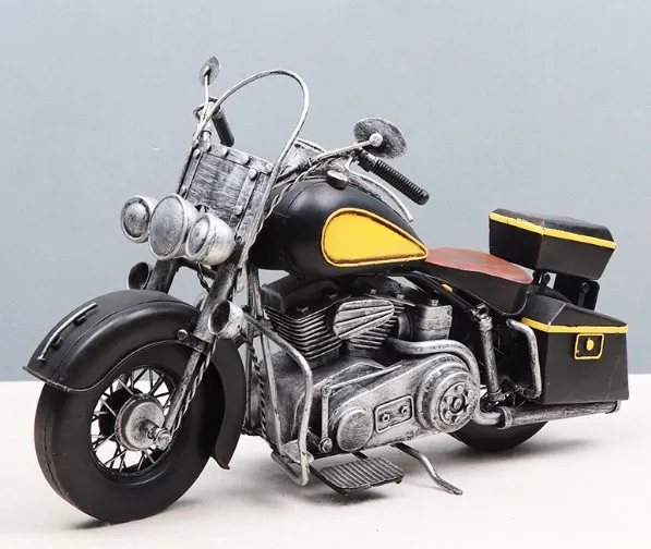 

Yiwu Manufacture Directly Sale Metal Dicast Motorcycle Model Vintage Blue Motorbike Model Souvenir