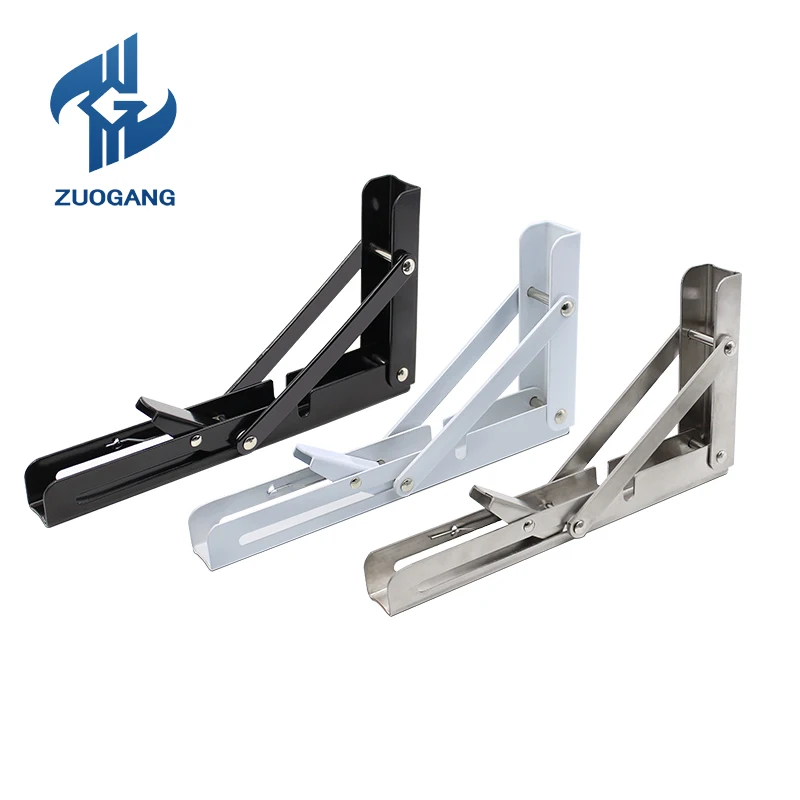 

Zuogang 2 PCS 8 Inch To 20 Inch Wholesale Corner Shelve Wall Mount Folding Shelf Brackets