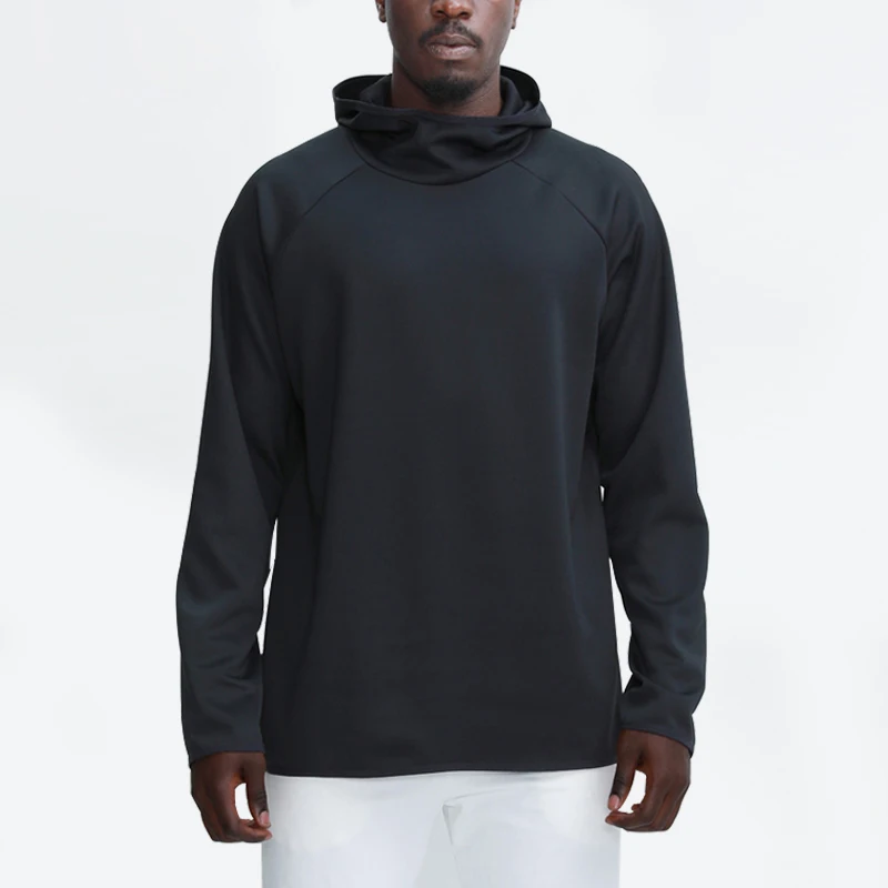 

Autumn Winter Stand Collar Custom Polyester Outdoor Training Running Men's Plain Pullover Hoodies Sweatshirts