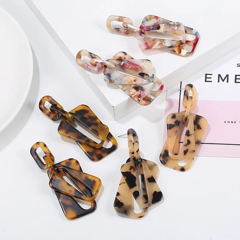 

Popular Personality Women's Acetate Sheet Acrylic Earrings Fashion INS Hot Selling Geometric Earrings