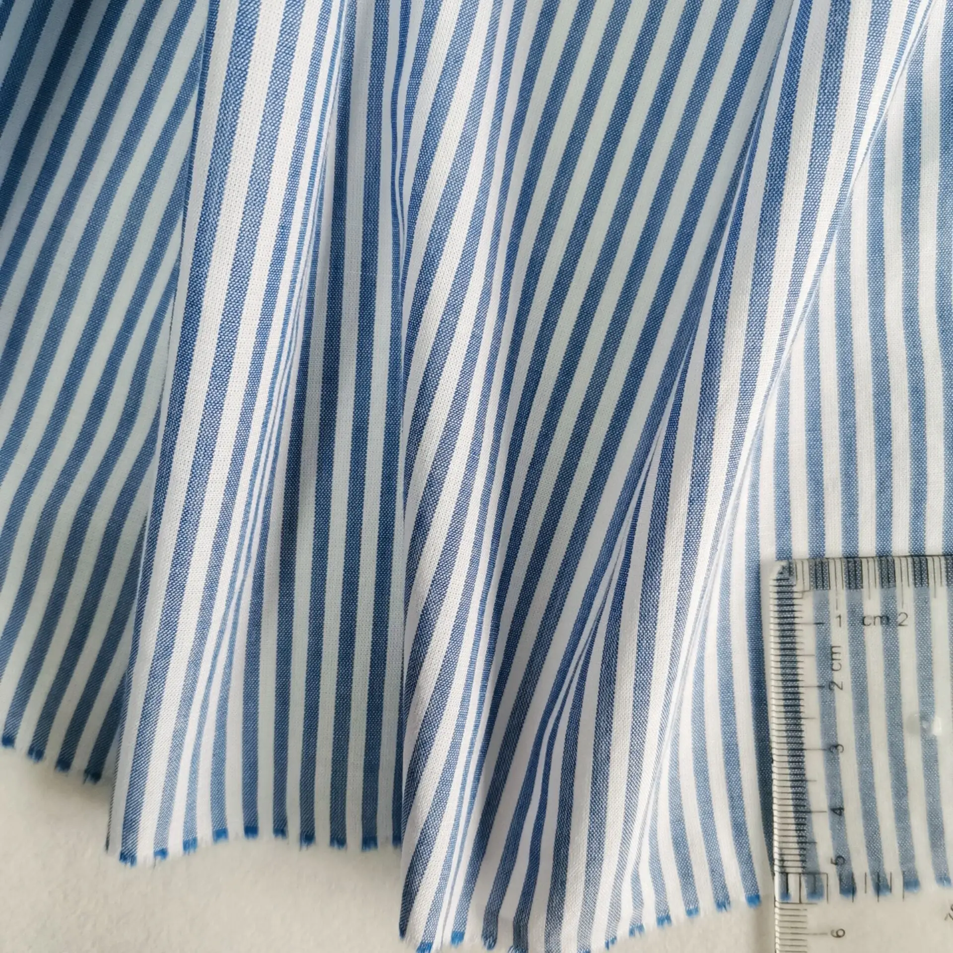 Woven Cotton Rayon Yarn Dyed Stripe Fabric For Shirt Dress Skirt ...