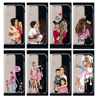 

Top Quality Custom Silicone Mobile Cell Phone Case For Iphone 5S se 6s 7 8 plus 11 pro max Lovely Mom Baby Girl Boy