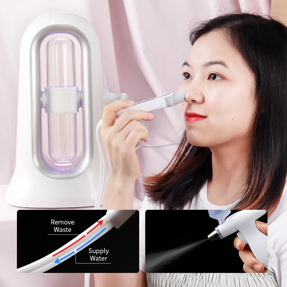 

aqua peeling beauty machine small bubble cleaner dermabrasion aqua peel, White
