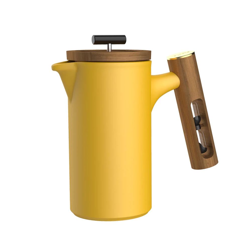 

Eco friendly coffeeware ceramic Coffee Pot With Plunger French Press Coffee Maker Kitchen French Coffee Press Free shipping, Black,white,grey,red,blue,green,yellow