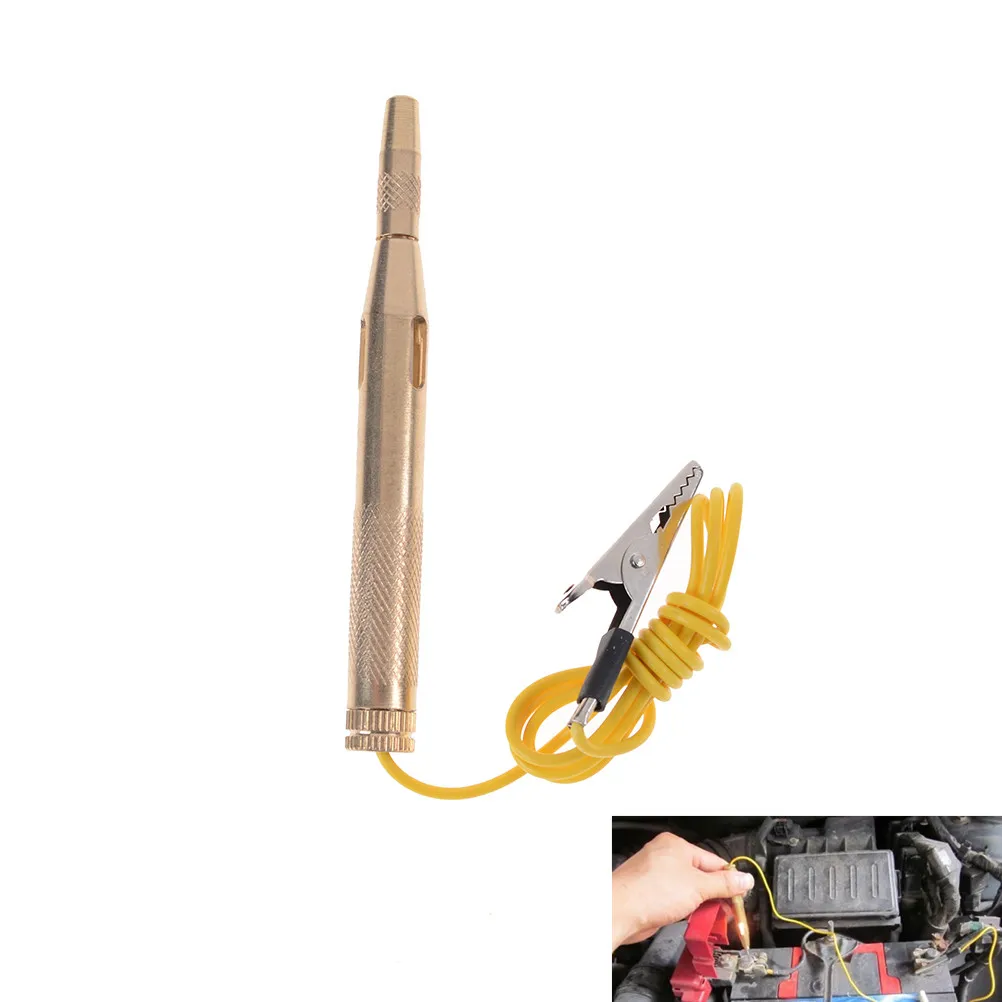 

1PCS New Auto Circuit Tester Copper Car Motor Auto Circuit Tester 6/12/24V Gauge Test Voltmeter Light Pen