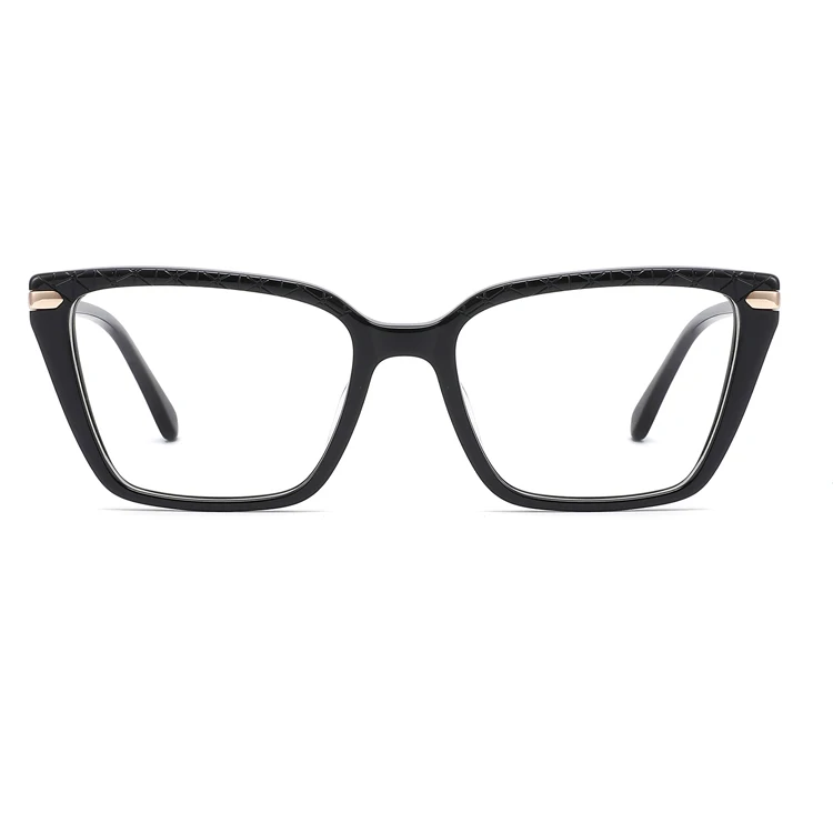 

2021 Latest Fashion Top Design Handmade Eyewear Square Cat Eye Frame Acetate Women Glasses, 5 colors