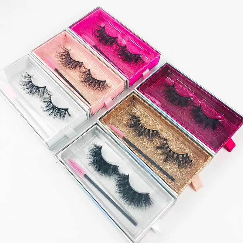 

eyelash kit tool box lashpackaging with mink fluffy eyelashes 25mm 18 mm mink eyelashes
