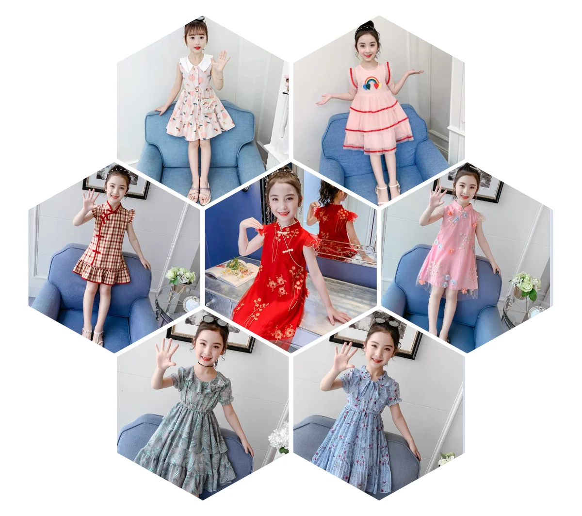 

Factory direct sales children's princess dress fashion girls middle and small children's pettiskirt low price wholesale dress
