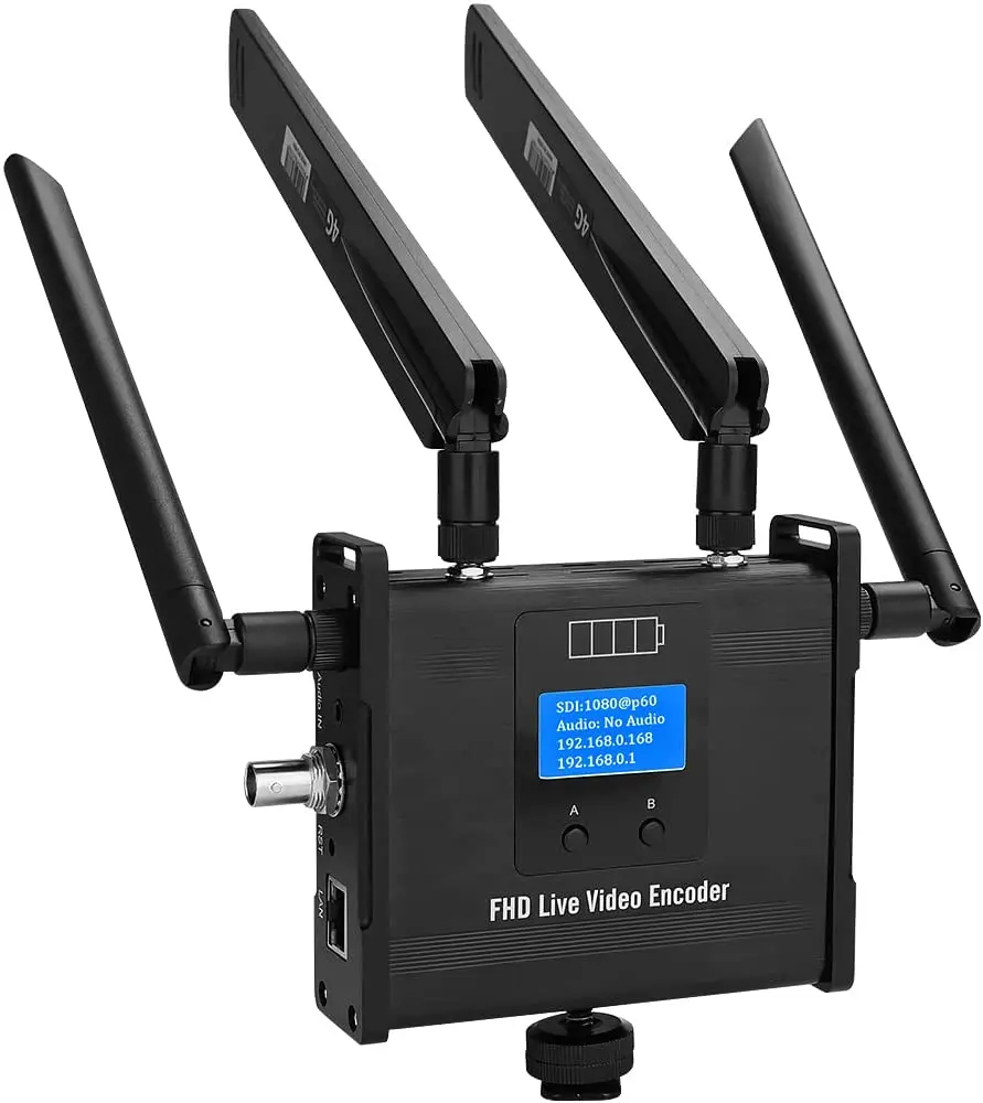 

HD h.265 h.264 sdi to ip SRT UTP RTSP RTMP RTMPS 4g wifi video encoder support battery for live streaming