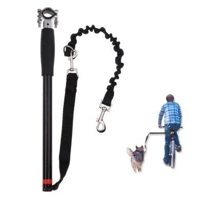 

eco-friendly hands-free bicycle adjustable dog leash outdoors Bicycle interactive dog walker, Black