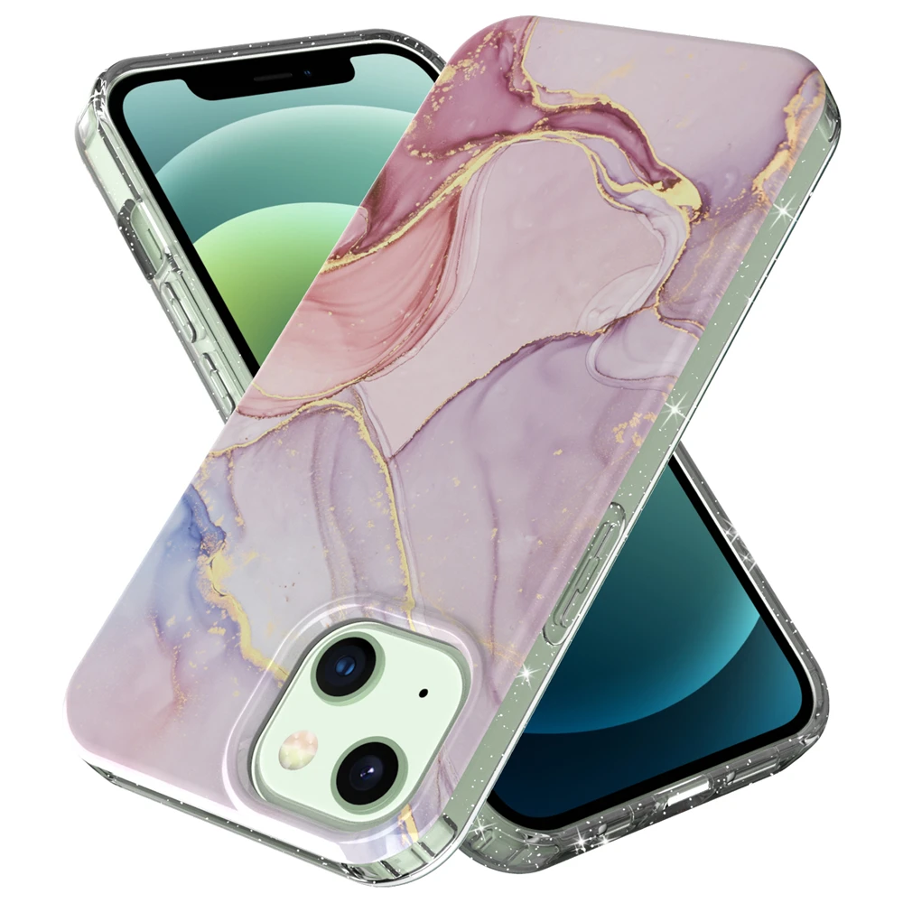 

Shockproof Marble Texture Glitter Phone Cover For iPhone 13 13 Pro 13 Pro Max cover