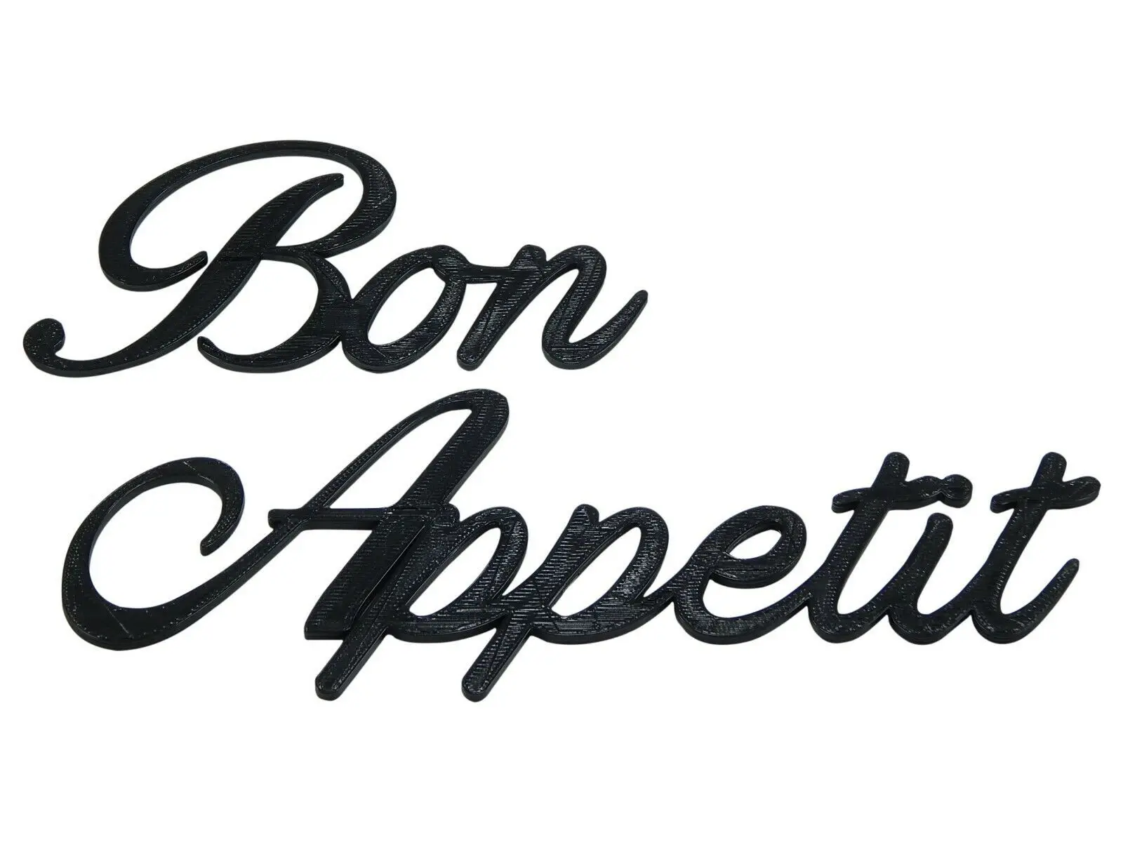 

Amazon Hot Sale Culture World Bon Appetit Word Art Sign Decal Kitchen Wall Hanging Decor Cursive Script Typography 9'', Black