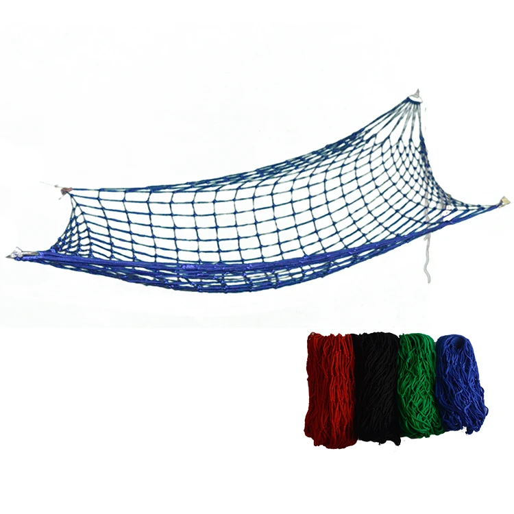 Designer Summer Camping Lightweight Mesh Nylon Net Hammock Burdy Solid