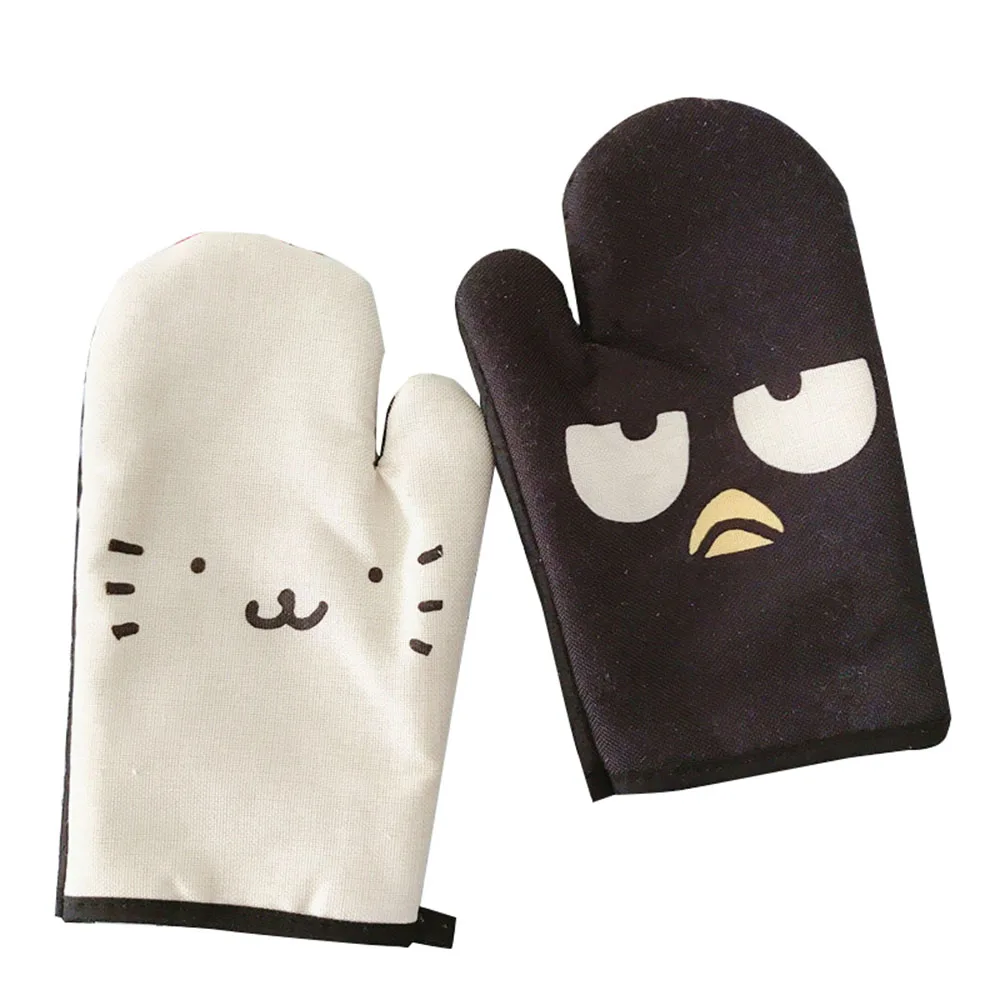 

Cartoon Cute Design Thickened Microwave Oven Mitts Heat Resistant Kitchen Cooking Bbq Glovesl, Picture