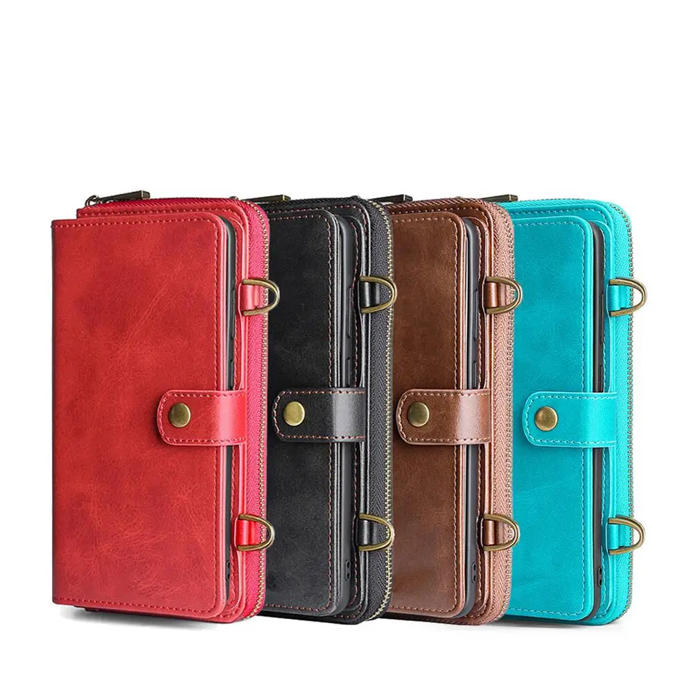 

LeYi Leather Luxury Card Holder Clutch Casual Women Wallets Zipper Pocket Hasppurses and hand With For Huawei Mate 30 Phone Case