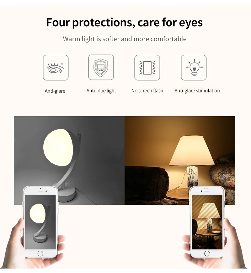 Google Home Wifi Controlled Table Lamp With Usb Port Touch Led Smart Table Lamp
