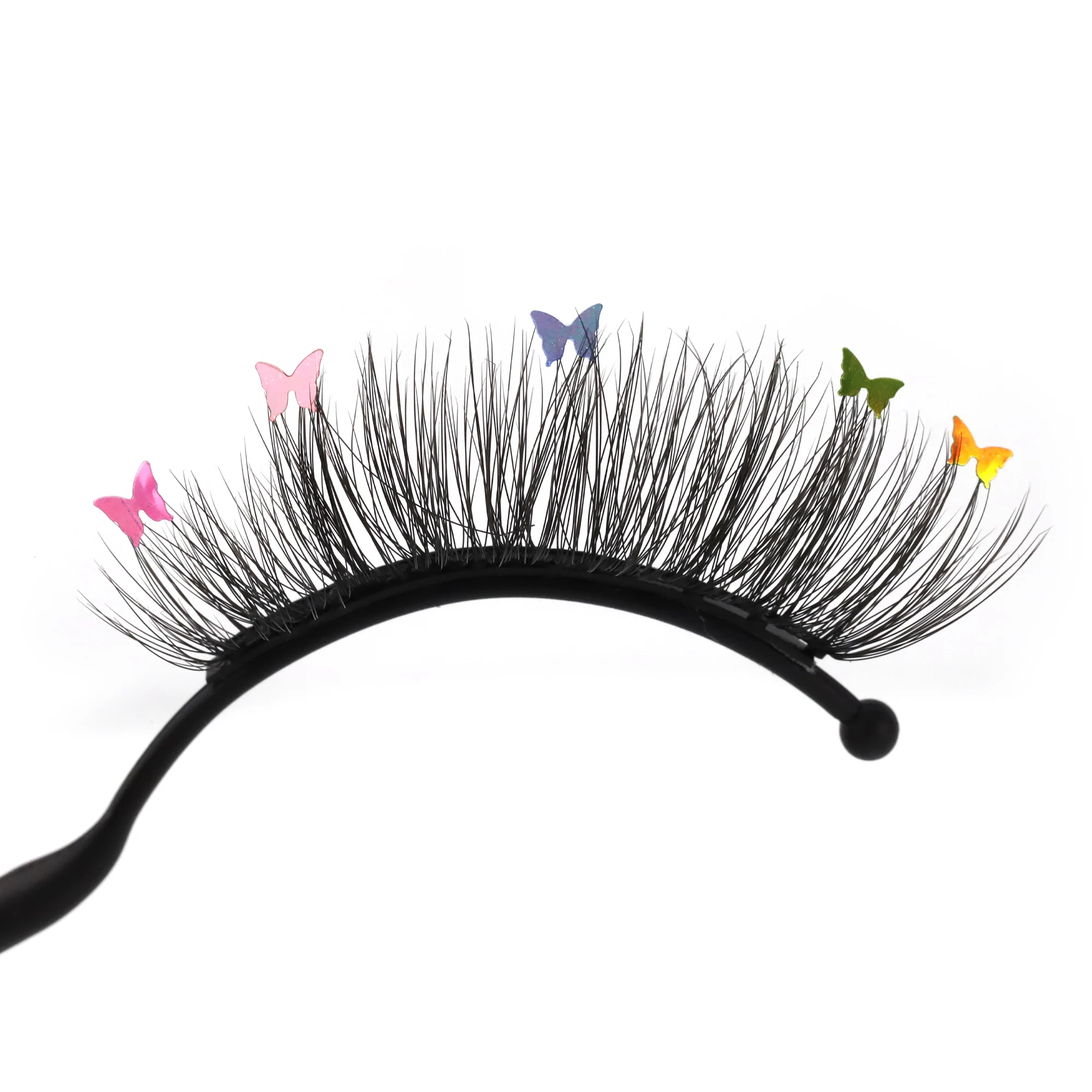 

wholesale OEM 5D shinning Sequined mink full strip eye lashes, Natural black