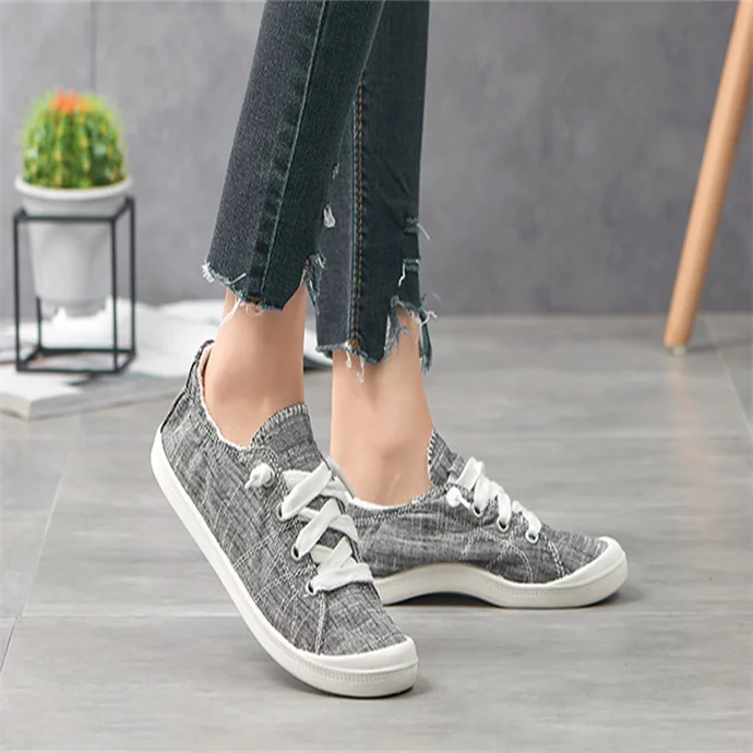 

New Flat Bottom Women'S Shoes Injection Cloth Shoes Breathable And Comfortable Casual Canvas Shoes