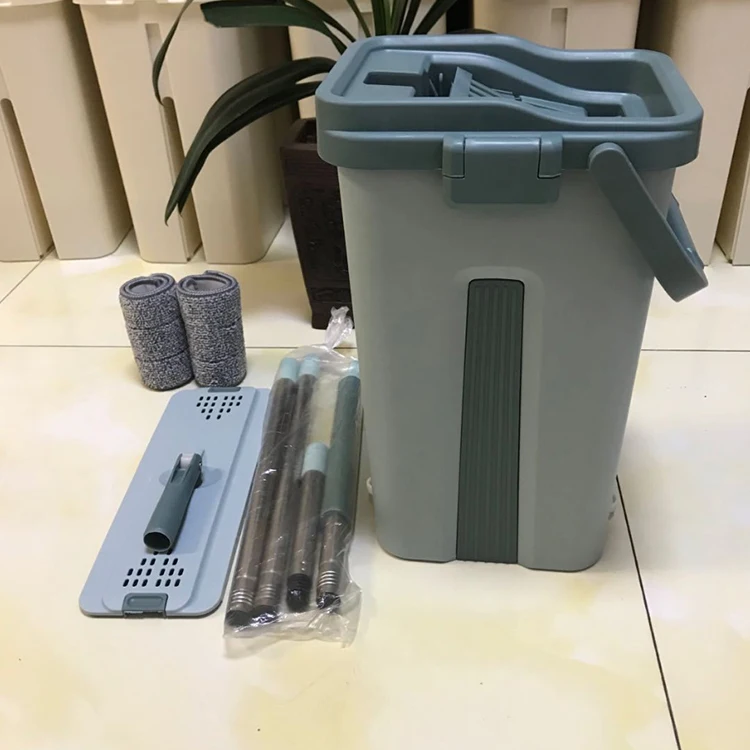 

A901 Self-Wringing Free Hand Washing Flat Mop Ultrafine Fiber Cleaning Cloth Home Kitchen Clean Wooden Floor Clean Wash Mop, White,green,blue,red