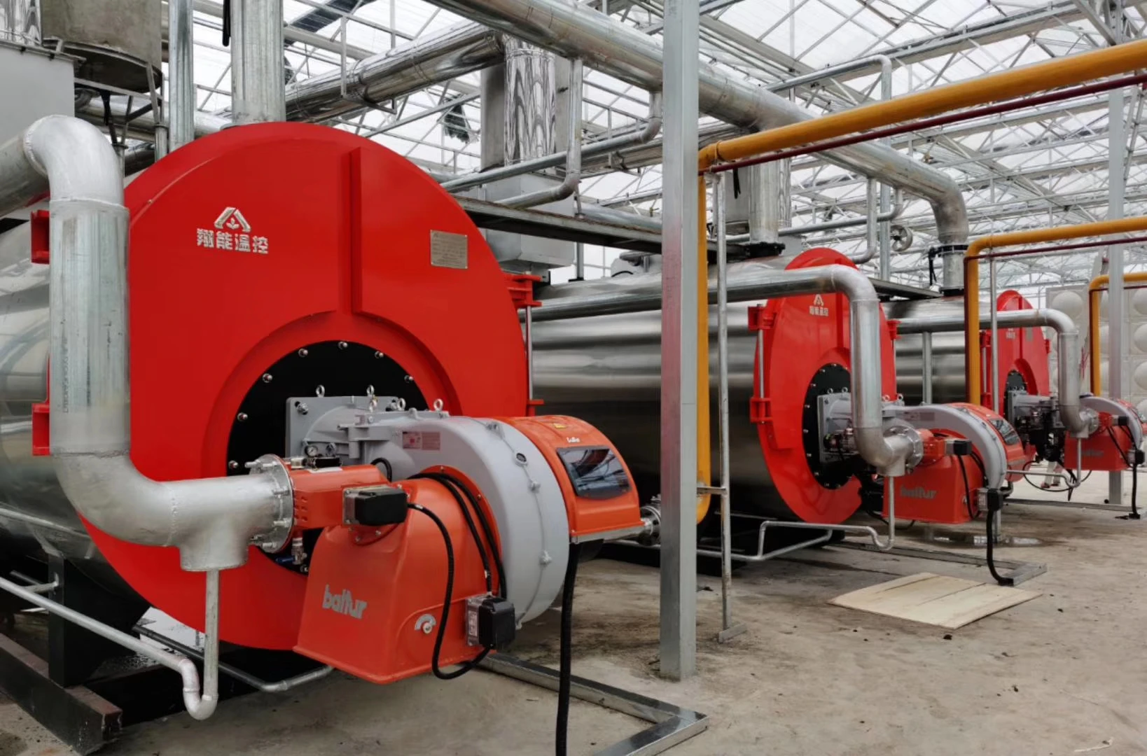 Greenhouse Air Conditioner 0.7 Mw Diesel Boiler Greenhouse Heating Hot