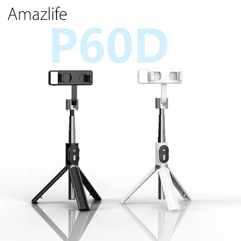 

Amazlife Extendable Wireless Mini Tripod Selfie Stick p60d With LED Fill Light Palos Selfie