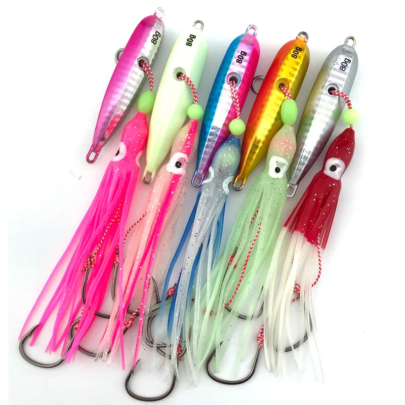 

Octopus lead head Fishing Lure 40g 60g 80g 100g 120g 150g 180g 200g Artificial deep sea fishing Lures High quality Baits Catch, 5 colors