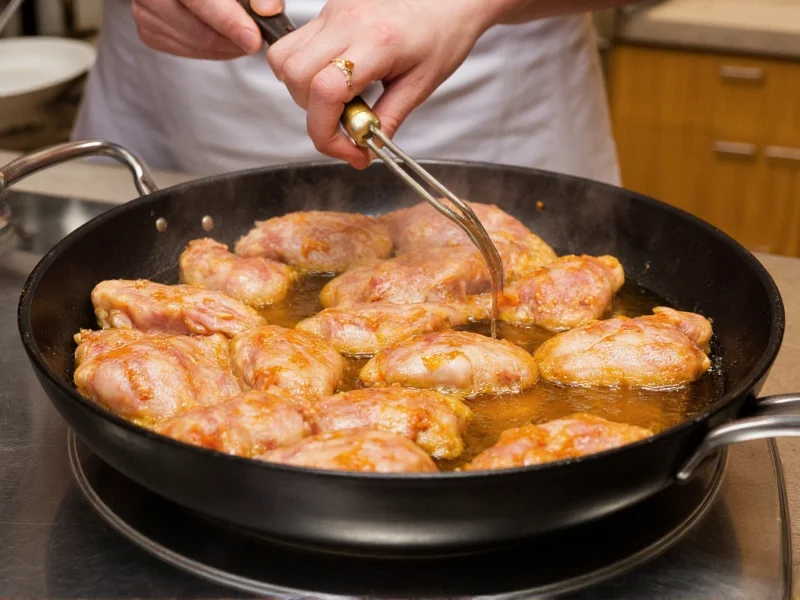 Homemade chicken marinade preparation in kitchen