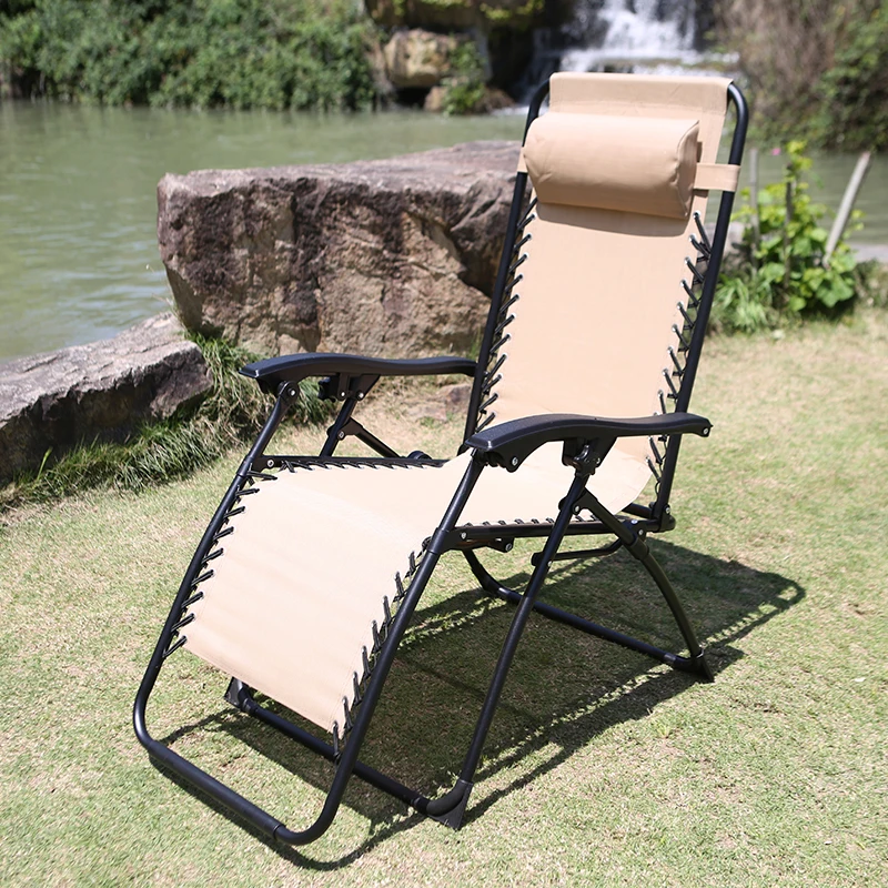
Hot Selling Color Beach Zero Gravity Recliner Portable Folding Metal Fabric Beach Chair for Wholesale 