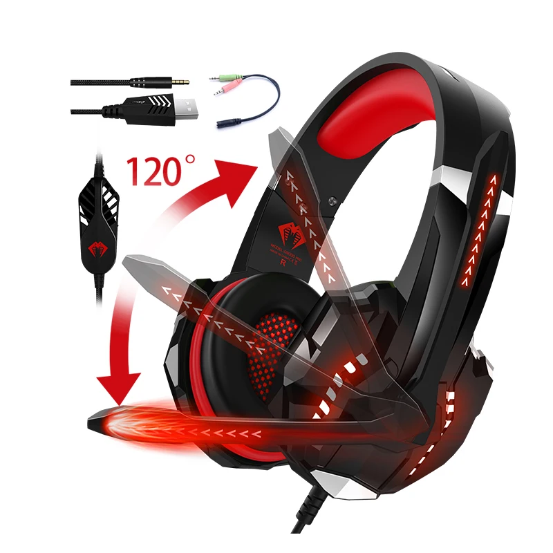 

Amostra Grati Professional G9000 Pro Wired Vr Rgb 7.1 Stereo Noise Cancelling Stylish Headphone Headset Gaming With Mic For Ps5