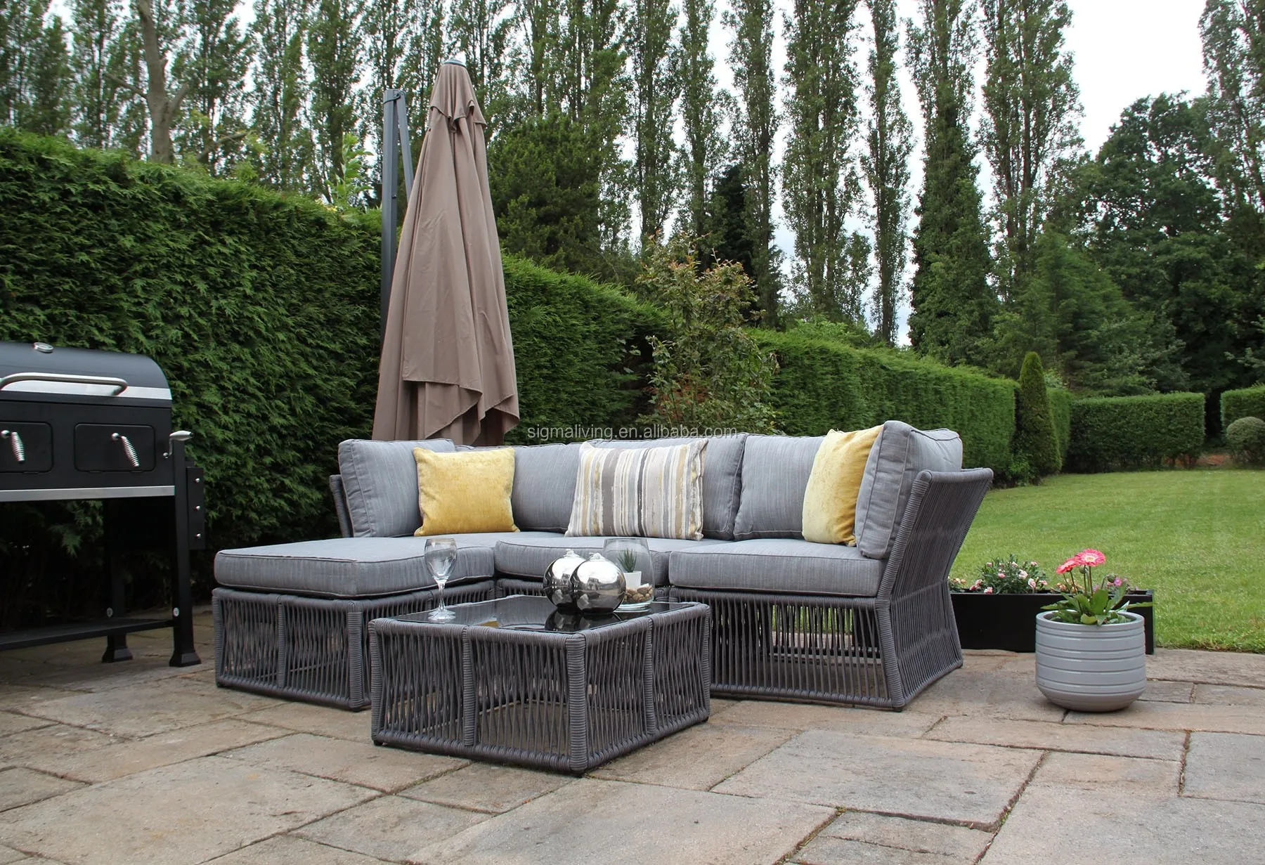 Cheap outdoor furniture garden furniture modular rope sofas