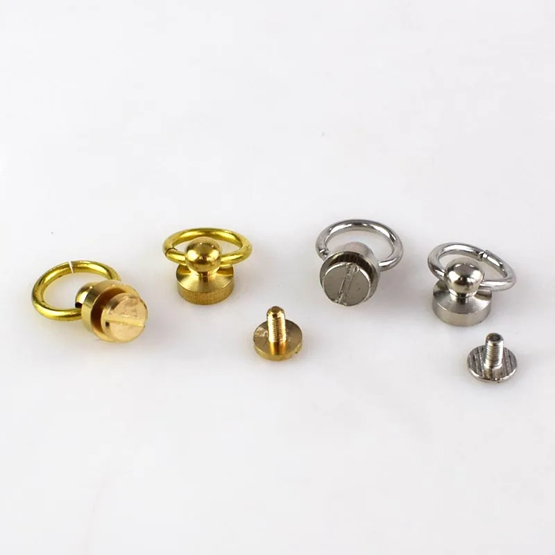 

Meetee KY117 Brass Round Hook Connection Fashion Belt Ring Pacifier Nail Bag Accessories Monk Head Hook Buckle, Gold/silver