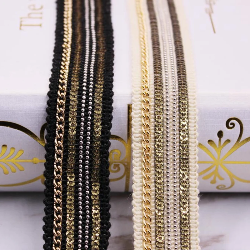 

Metals Webbing Chain Lace sequin Trim Belt Handmade factory Cheap Diy Accessory For Clothing Trimming, Mix color