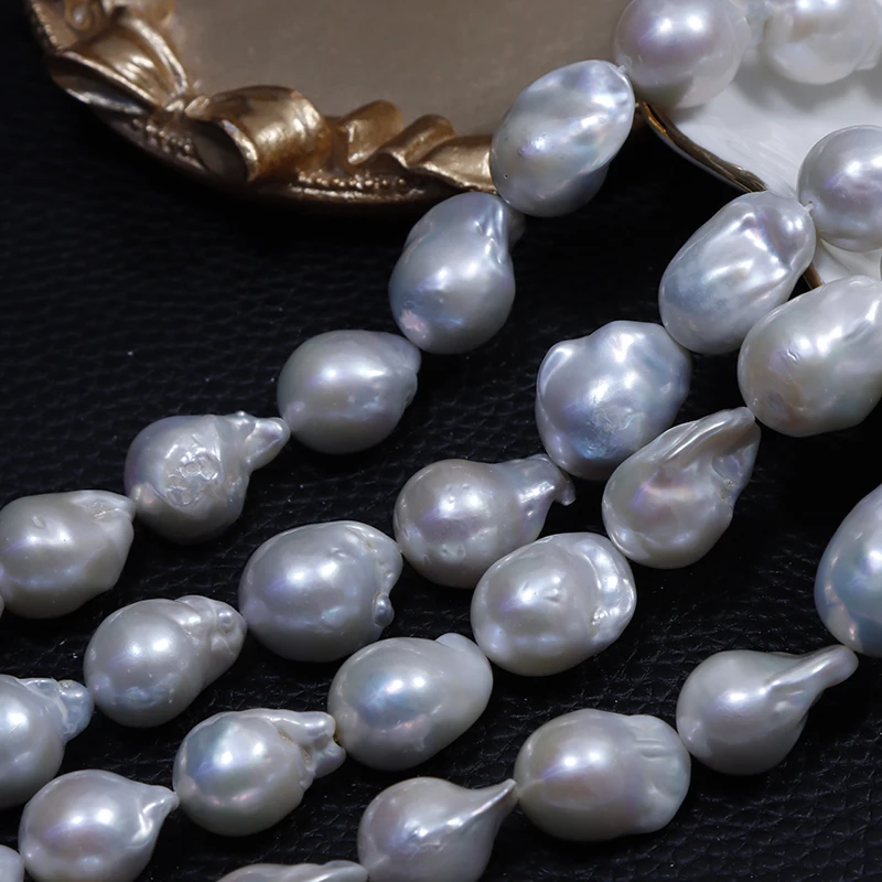 

15-16mm Irregular Big Baroque Pearl Loose Beads Natural Freshwater Pearls Semi Finished Jewellery Materials
