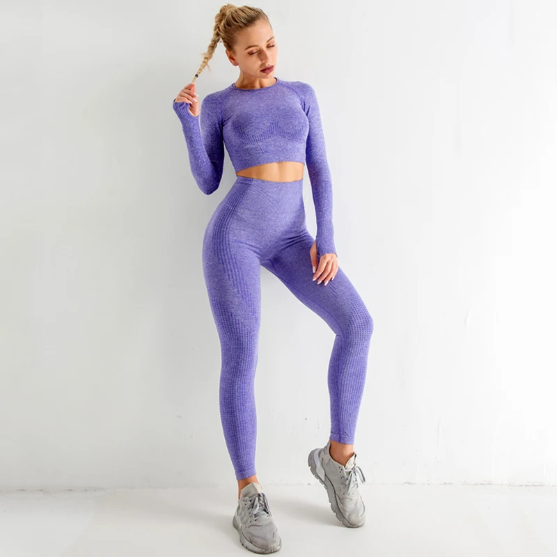 

Women's Outfits Long Sleeve Crop Top and Sweatpants Jogger Set
