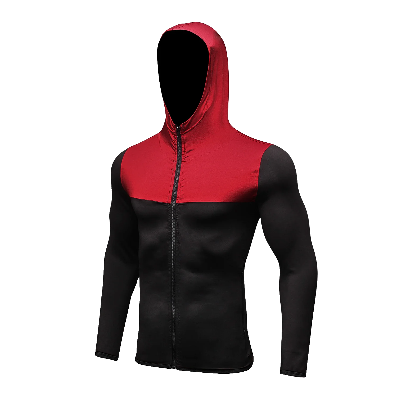 

Hot Selling Men Sports Workout Full Zipper Hooded Sweatshirt Oem Fitness Apparel
