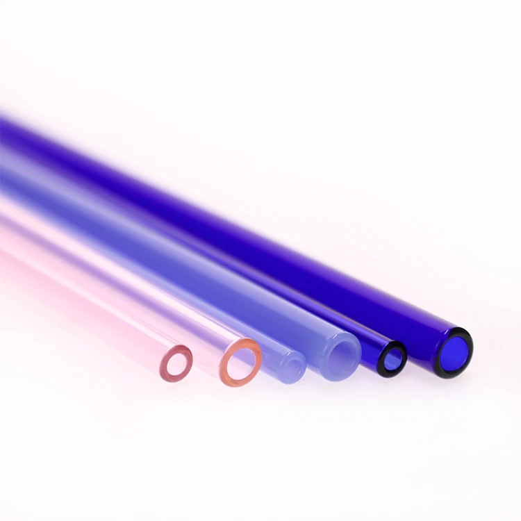 

Custom logo high borosilicate color glass straw reusable straws high borosilicate glass straw