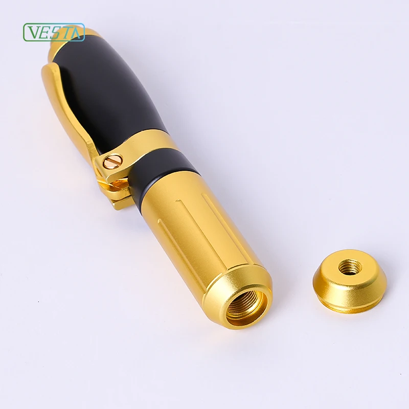 

2021Vesta 2 in1Factory Price Needle Free High Pressure Injector Hyaluronic Acid Pen For Filling Lips, Black gold