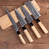 

Damascus Japanese cuisine knife bone-cutting knife fish slice kitchen knife set