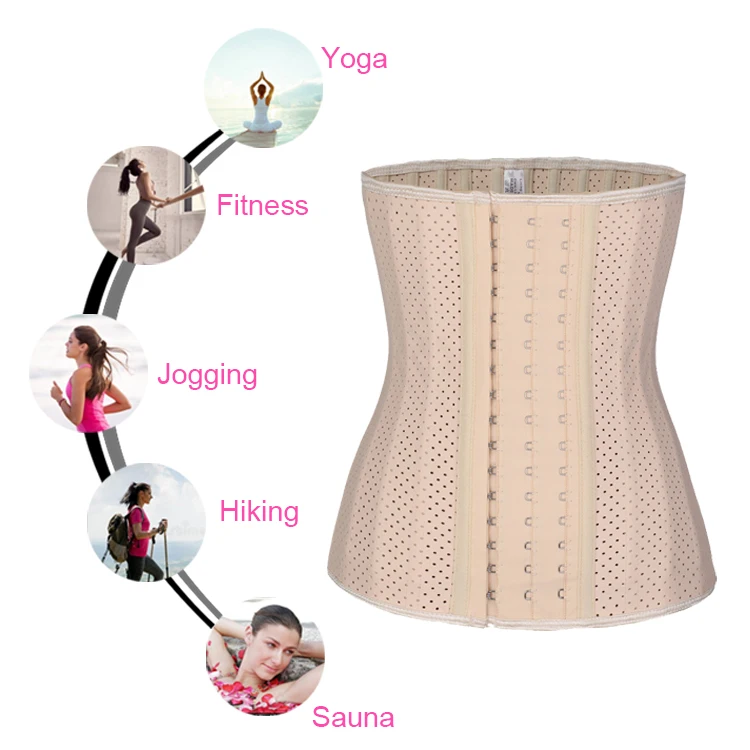 

New listing high waist sweat waist trimmer fitness custom logo women's 3 hook waist trainer, As shown in the picture