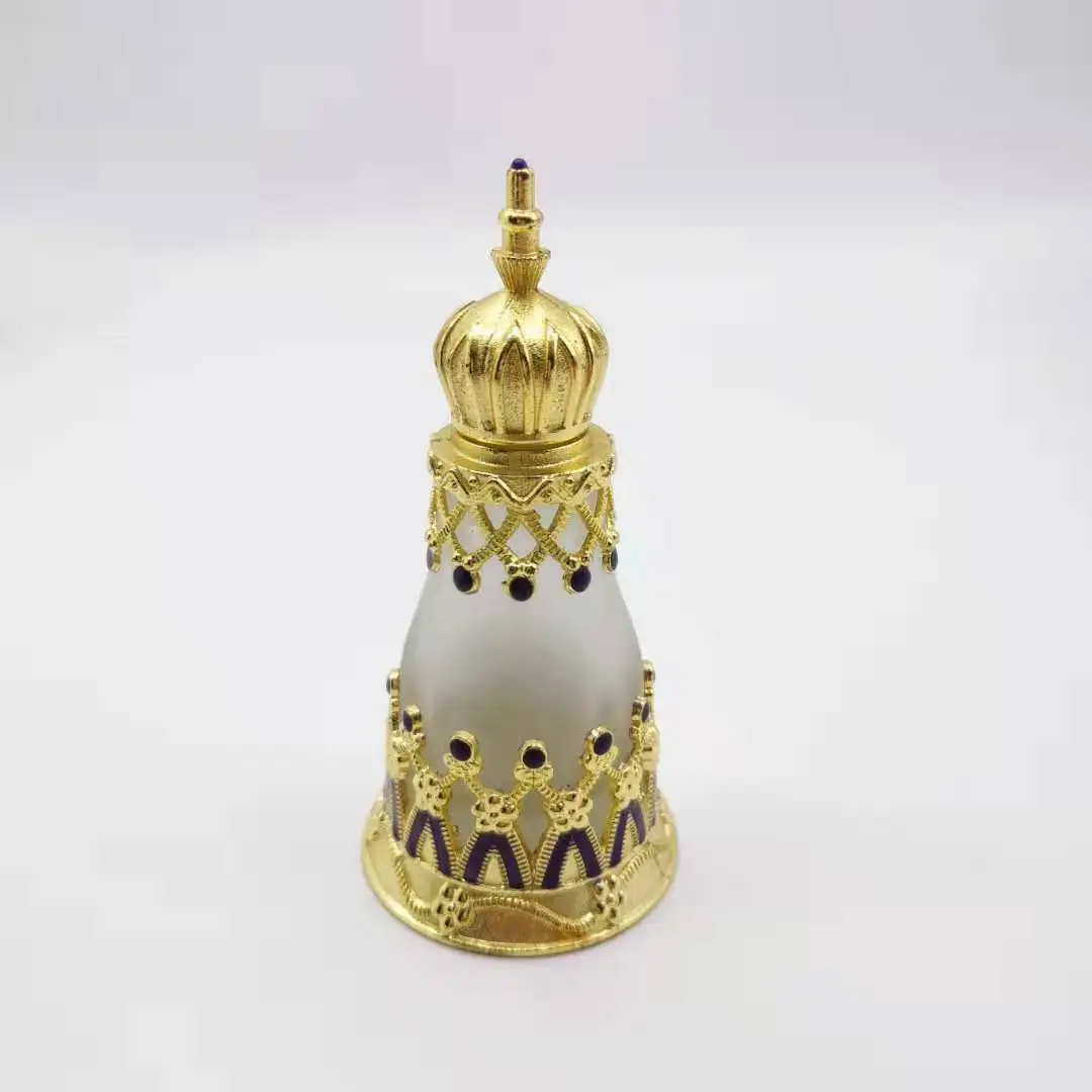 

Hot Sale Arabic Style Zinc Glass Bottle 30ML Perfume Oil Bottle