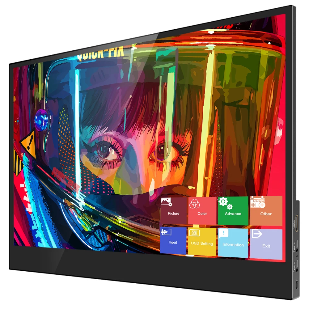 

OEM factory high technology laptop 15.6 inch 4k touch screen gaming capacitive portable usb type-c input monitor